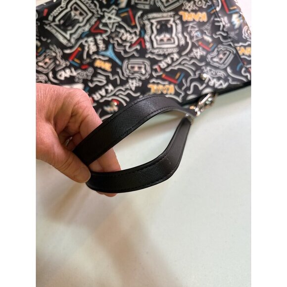 Karl Langerfeld Paris Amour Adele Black All Over Nylon Tote Bag $148 EUC - Picture 6 of 11